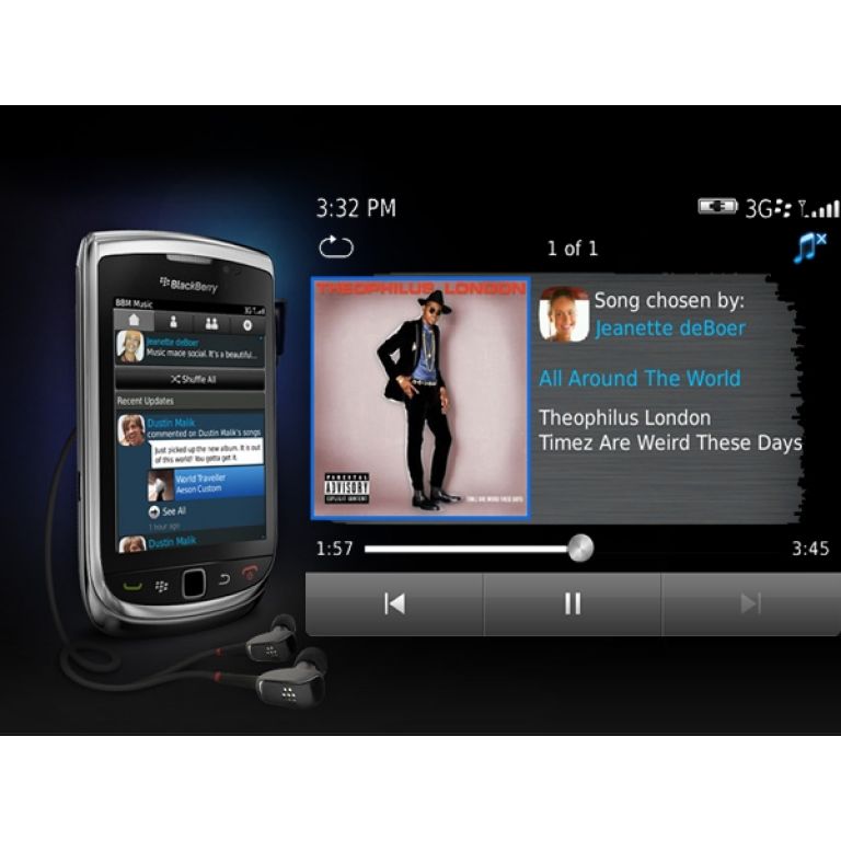 BlackBerry anunció que permitirá compartir música entre sus usuarios